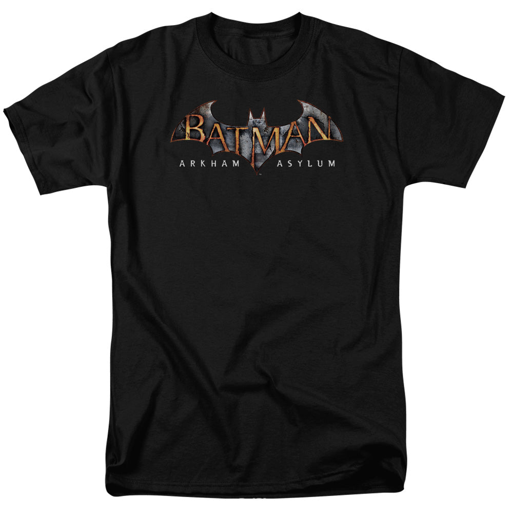 Batman Aa Arkham Asylum Logo Mens T Shirt Black