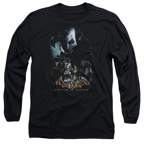 Batman Aa Five Against One Mens Long Sleeve Shirt Black