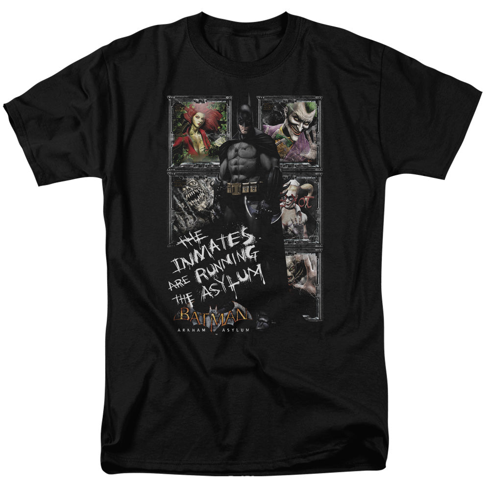Batman Aa Running The Asylum Mens T Shirt Black