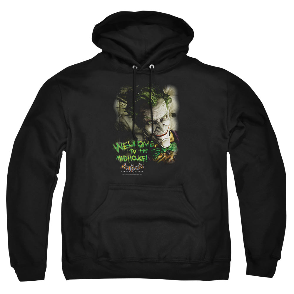 Batman Aa Welcome To The Madhouse Mens Hoodie Black