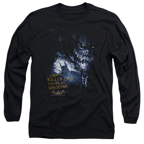 Batman Aa Arkham Killer Croc Mens Long Sleeve Shirt Black