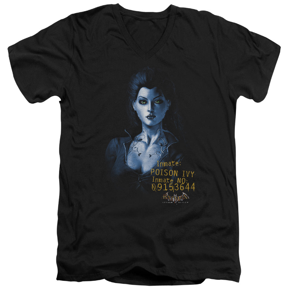 Batman Aa Arkham Poison Ivy Mens Slim Fit V Neck T Shirt Black