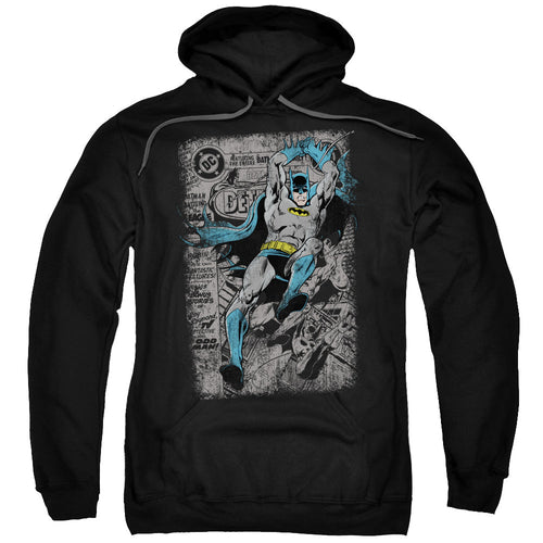 Batman Detective #487 Distress Mens Hoodie Black