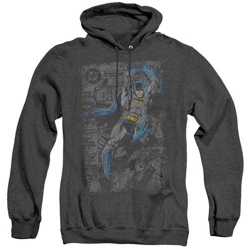 Batman Detective #487 Distress Heather Mens Hoodie Black
