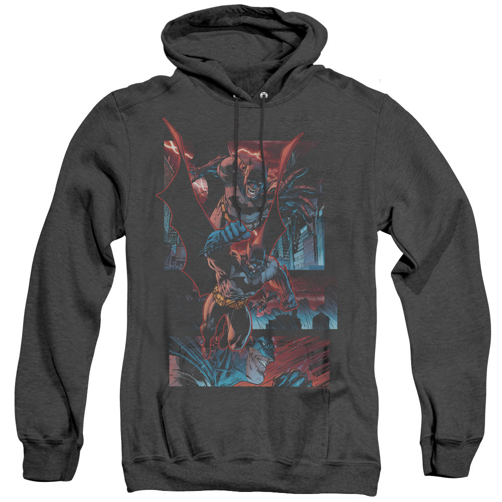 Batman Dark Knight Panels Heather Mens Hoodie Black