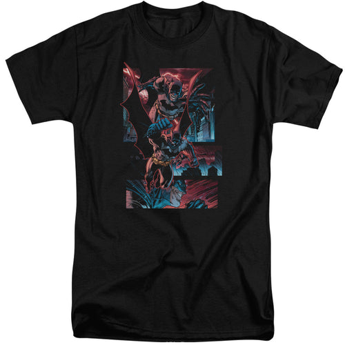 Batman Dark Knight Panels Mens Tall T Shirt Black