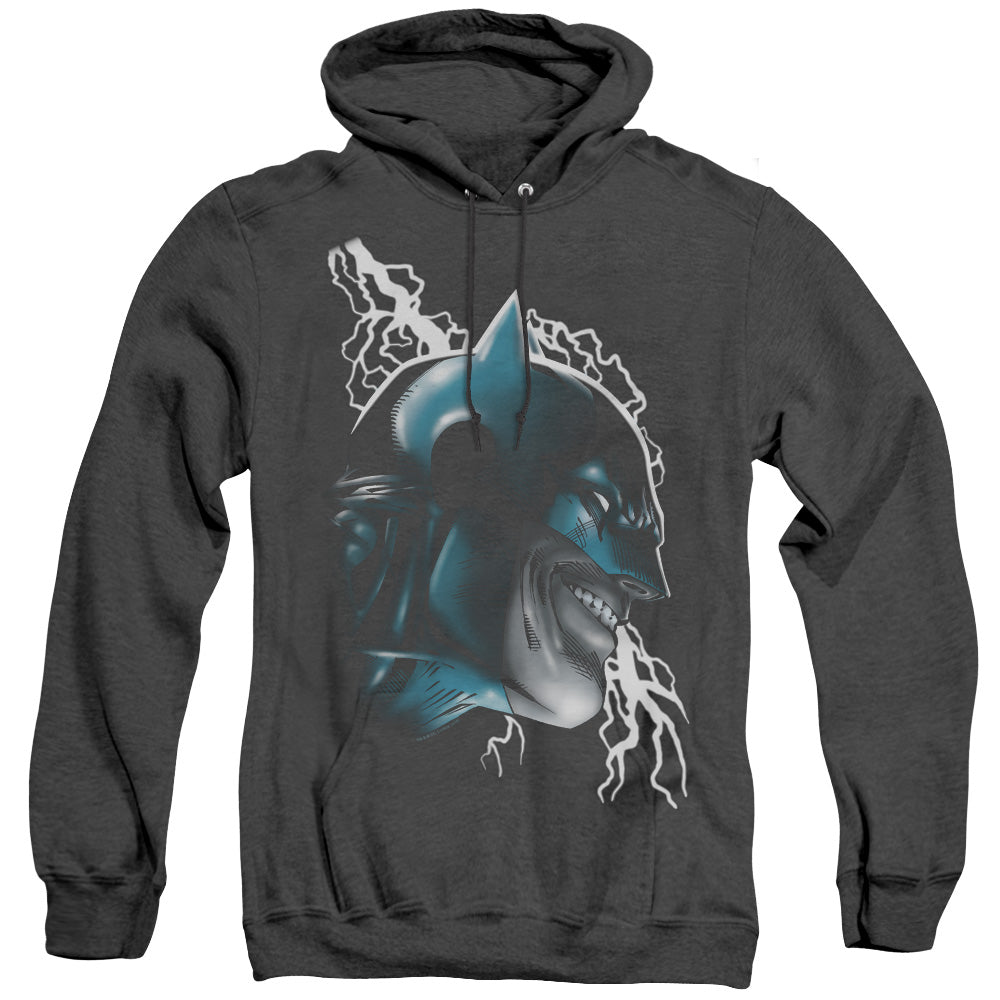 Batman Crazy Grin Heather Mens Hoodie Black