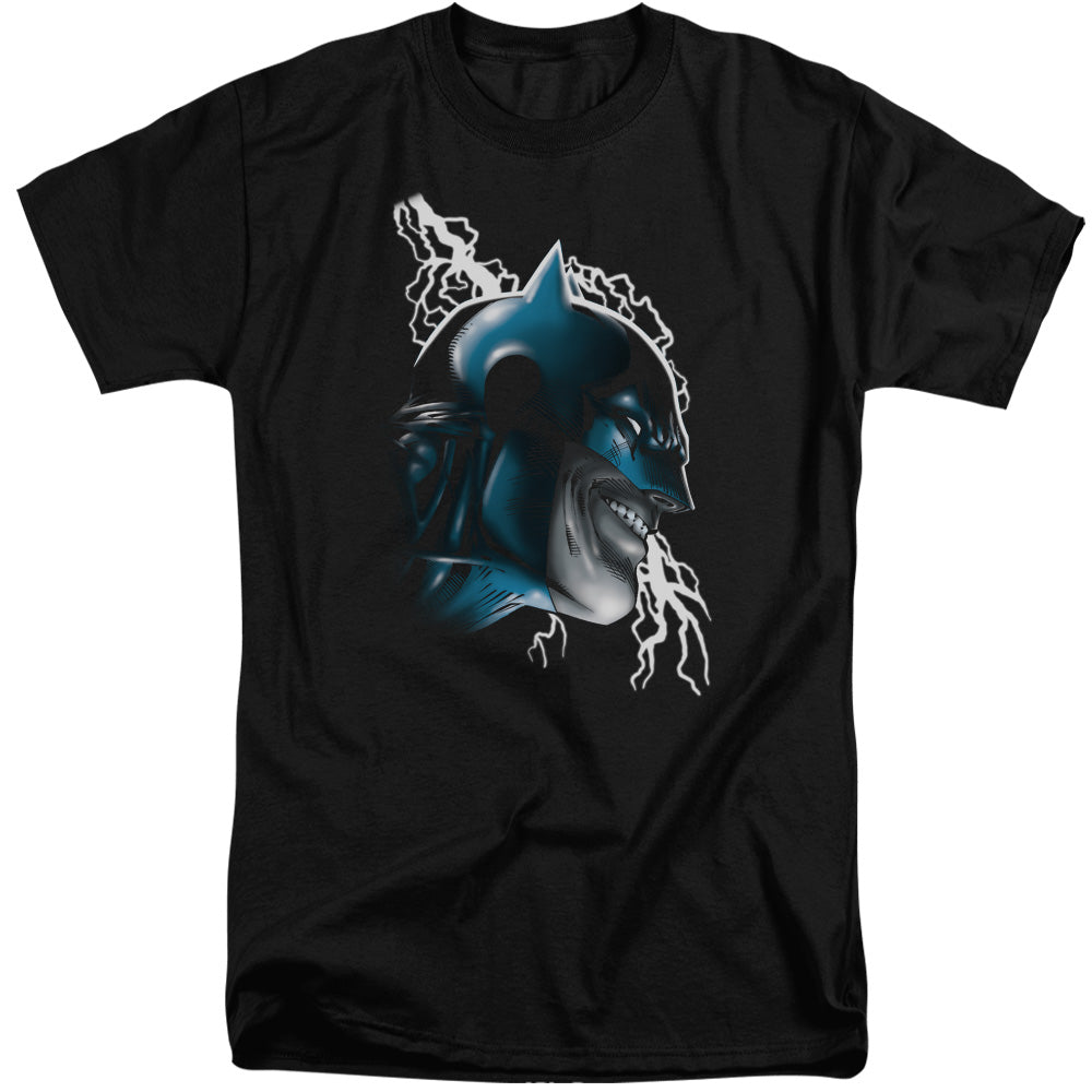 Batman Crazy Grin Mens Tall T Shirt Black
