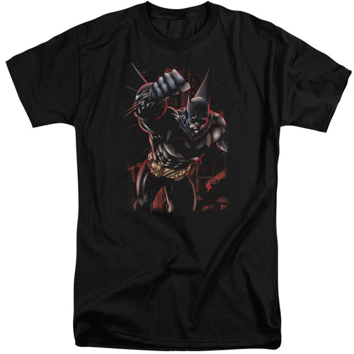 Batman Crimson Knight Mens Tall T Shirt Black