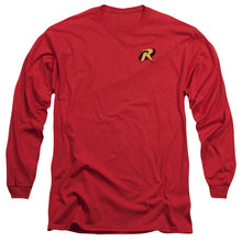 Load image into Gallery viewer, Batman Robin Logo Mens Long Sleeve Shirt Red
