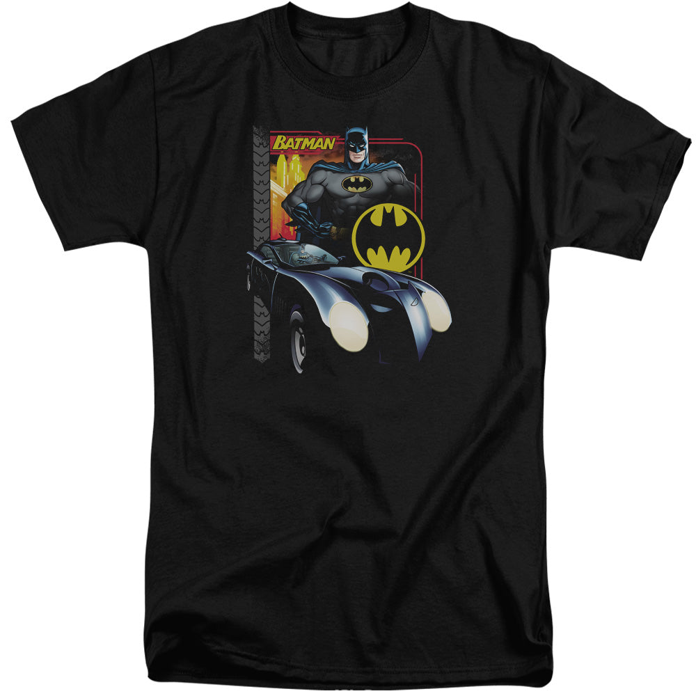 Batman Bat Racing Mens Tall T Shirt Black