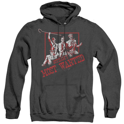 Batman Gothams Most Wanted Heather Mens Hoodie Black