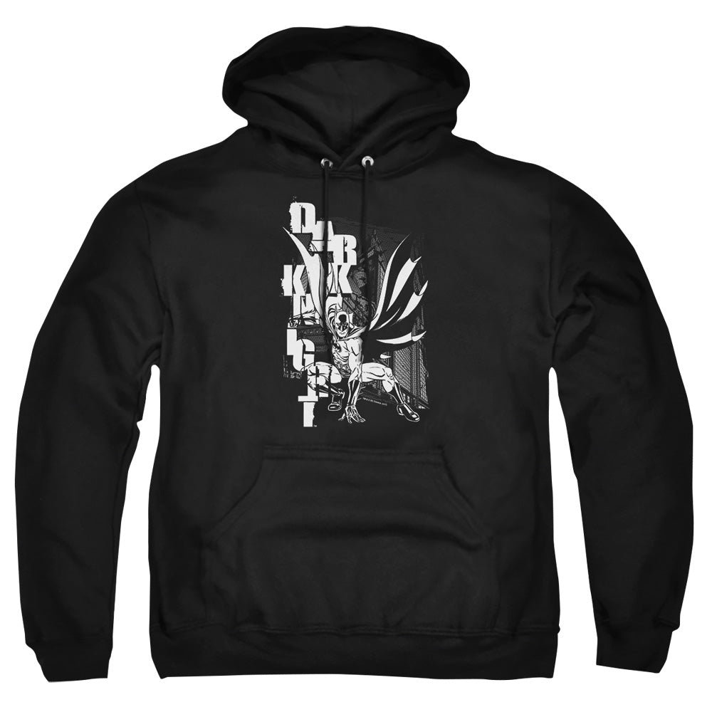 Batman Vertical Letters Mens Hoodie Black