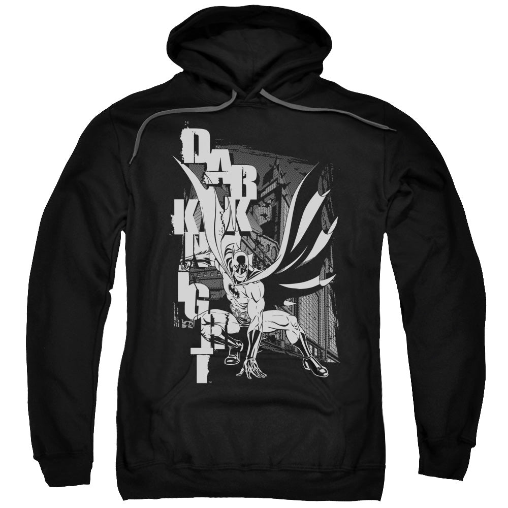 Batman Vertical Leters Mens Hoodie Black
