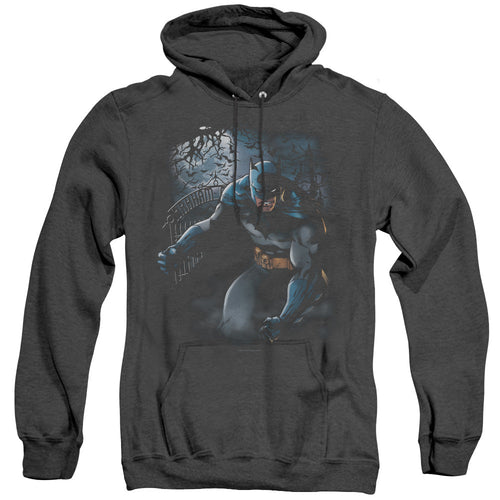 Batman Light Of The Moon Heather Mens Hoodie Black