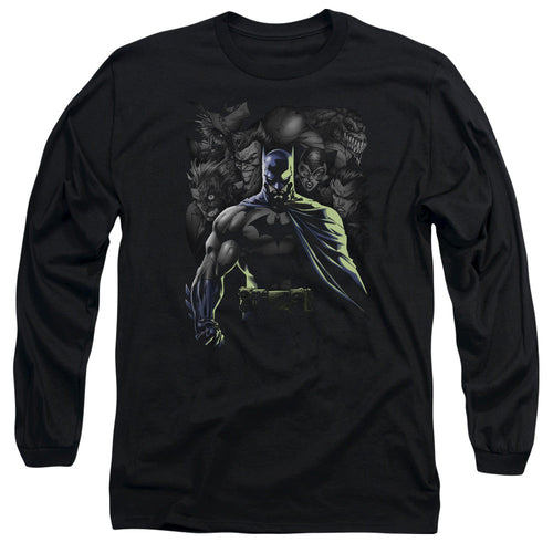 Batman Villains Unleashed Mens Long Sleeve Shirt Black