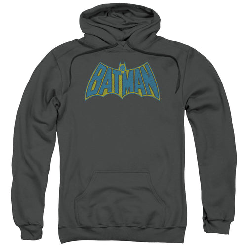 Batman Sketch Logo Mens Hoodie Charcoal