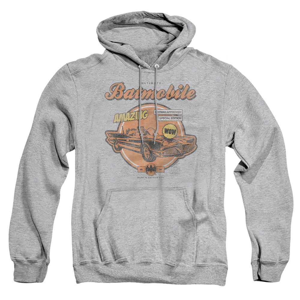 Batman Amazing Batmobile Mens Hoodie Athletic Heather