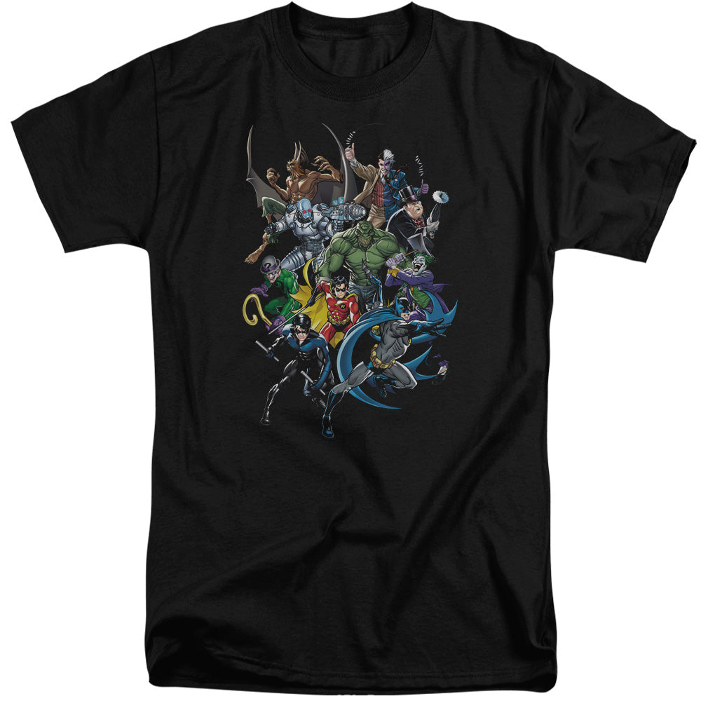 Batman Saints And Psychos Mens Tall T Shirt Black