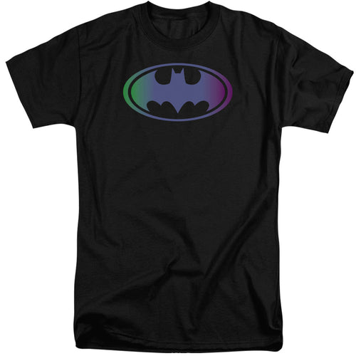 Batman Gradient Bat Logo Mens Tall T Shirt Black