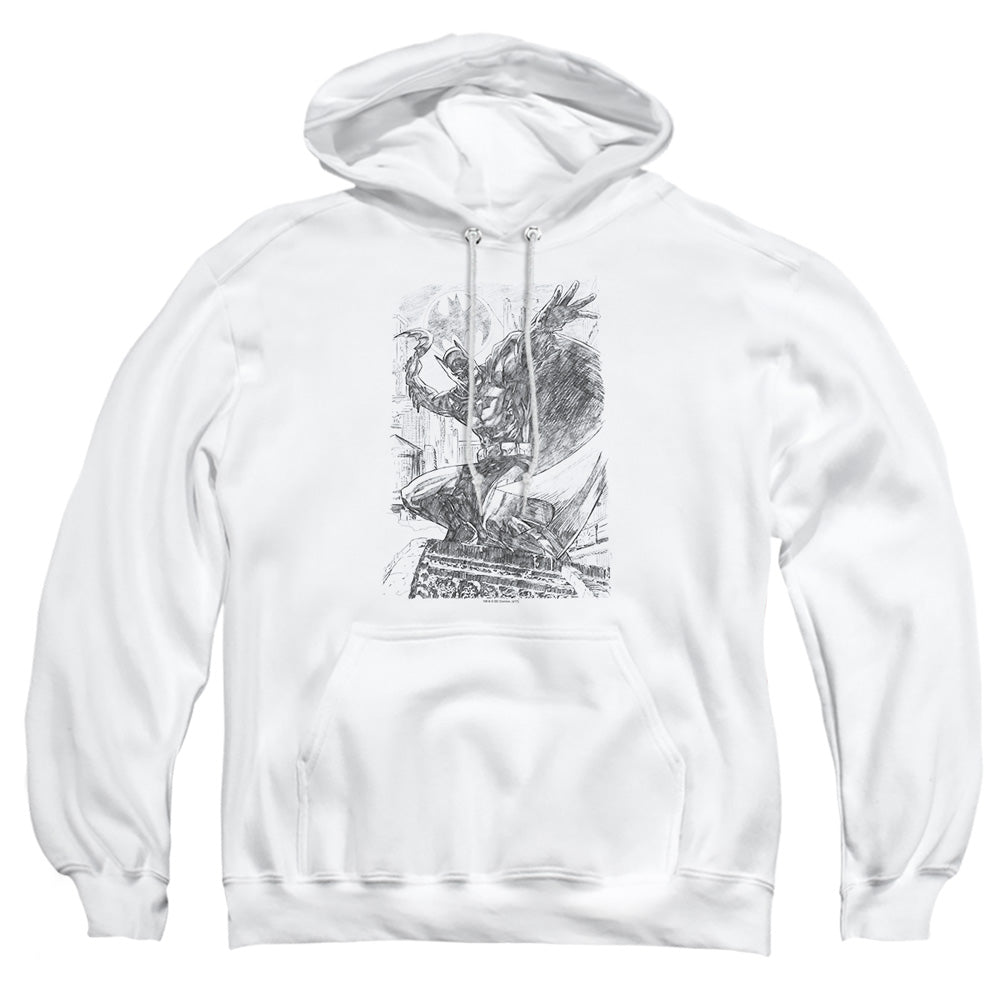 Batman Pencil Batarang Throw Mens Hoodie White