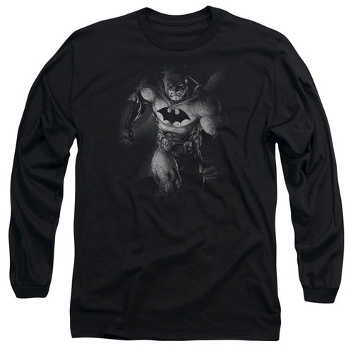 Batman Materialized Mens Long Sleeve Shirt Black