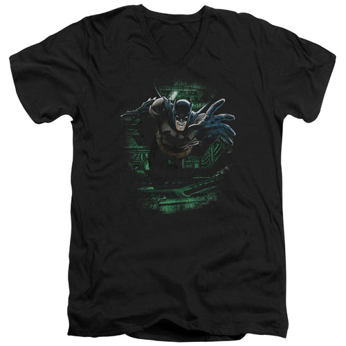 Batman Surprise Mens Slim Fit V Neck T Shirt Black