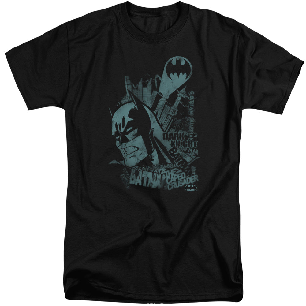 Batman Grited Teeth Mens Tall T Shirt Black