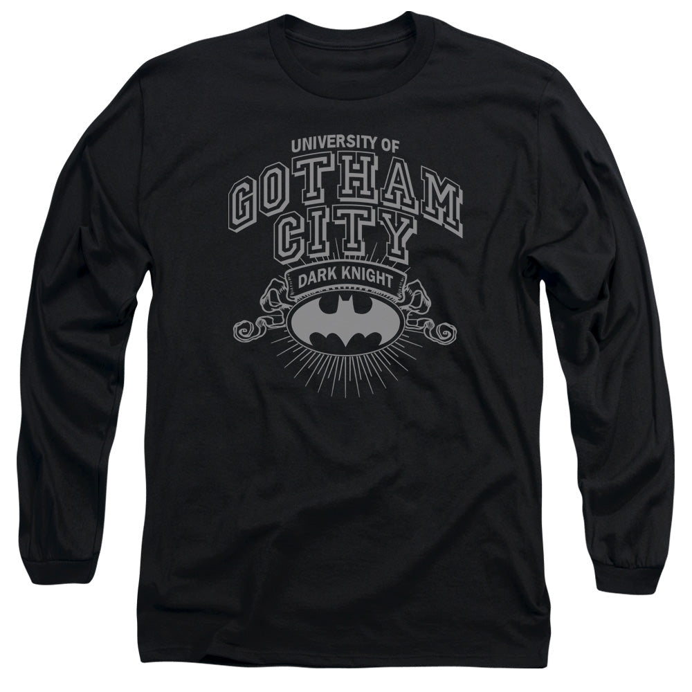 Batman University Of Gotham Mens Long Sleeve Shirt Black