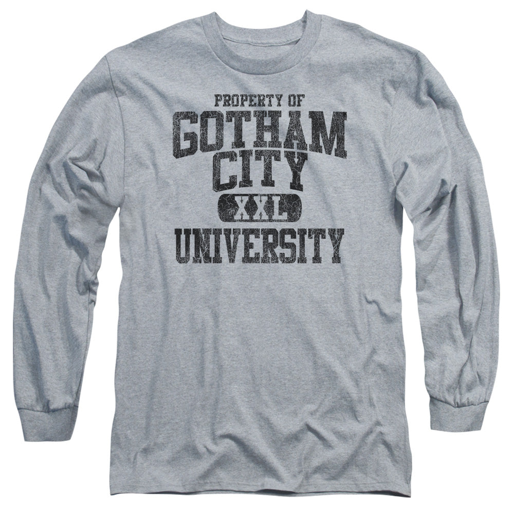 Batman Property Of Gcu Mens Long Sleeve Shirt Athletic Heather