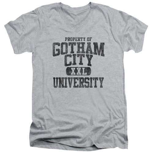 Batman Property Of Gcu Mens Slim Fit V Neck T Shirt Athletic Heather