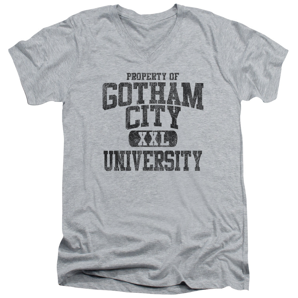 Batman Property Of Gcu Mens Slim Fit V Neck T Shirt Athletic Heather