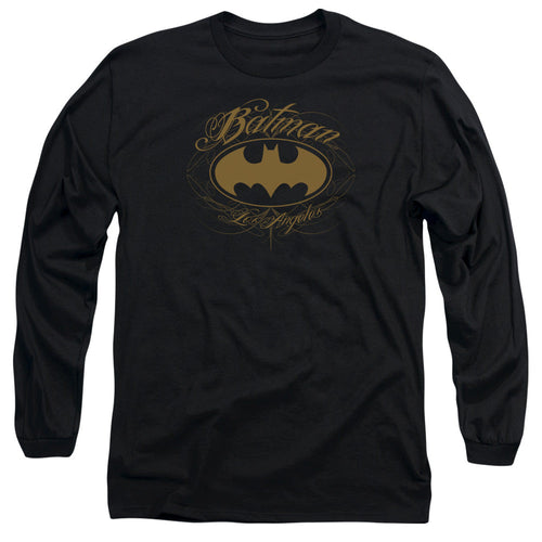 Batman Batman La Mens Long Sleeve Shirt Black