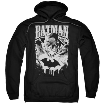 Batman Bat Metal Mens Hoodie Black
