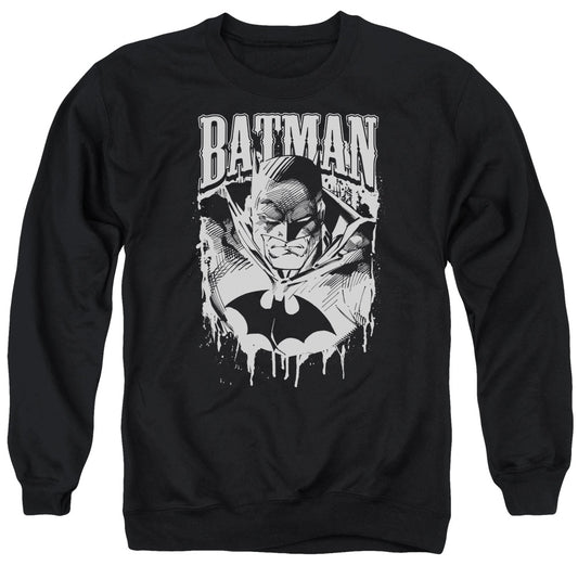 Batman Bat Metal Mens Crewneck Sweatshirt Black