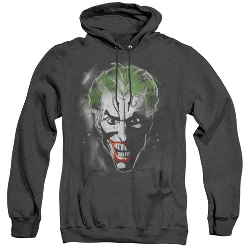 Batman Face Of Madness Heather Mens Hoodie Black