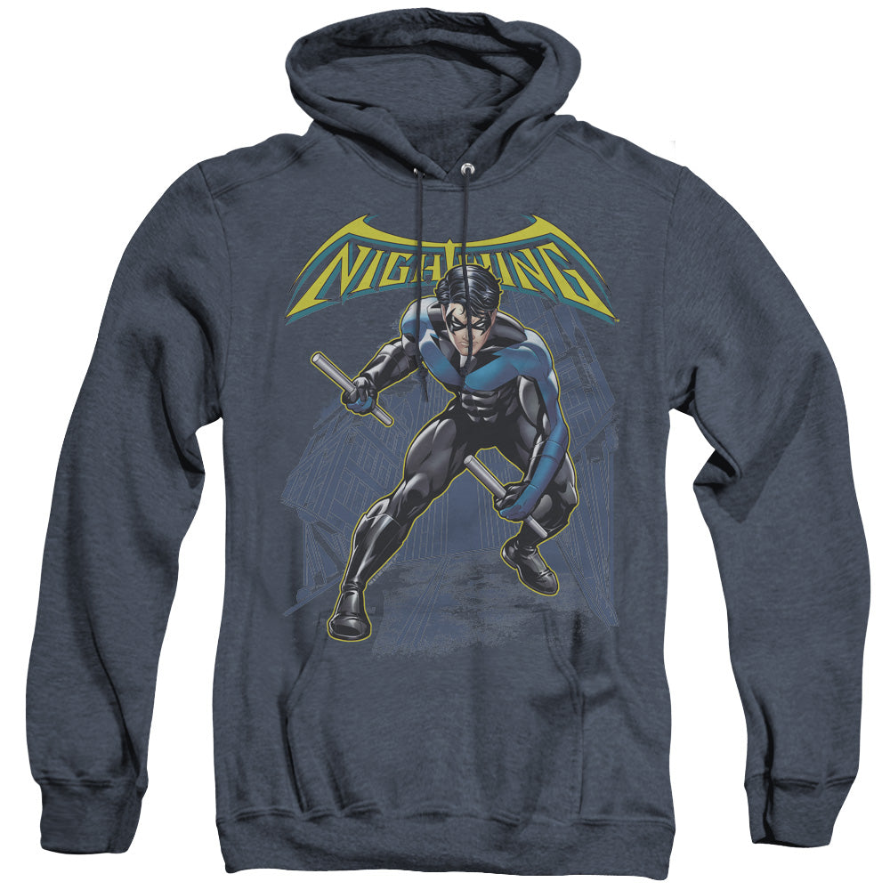 Batman Nightwing Heather Mens Hoodie Navy