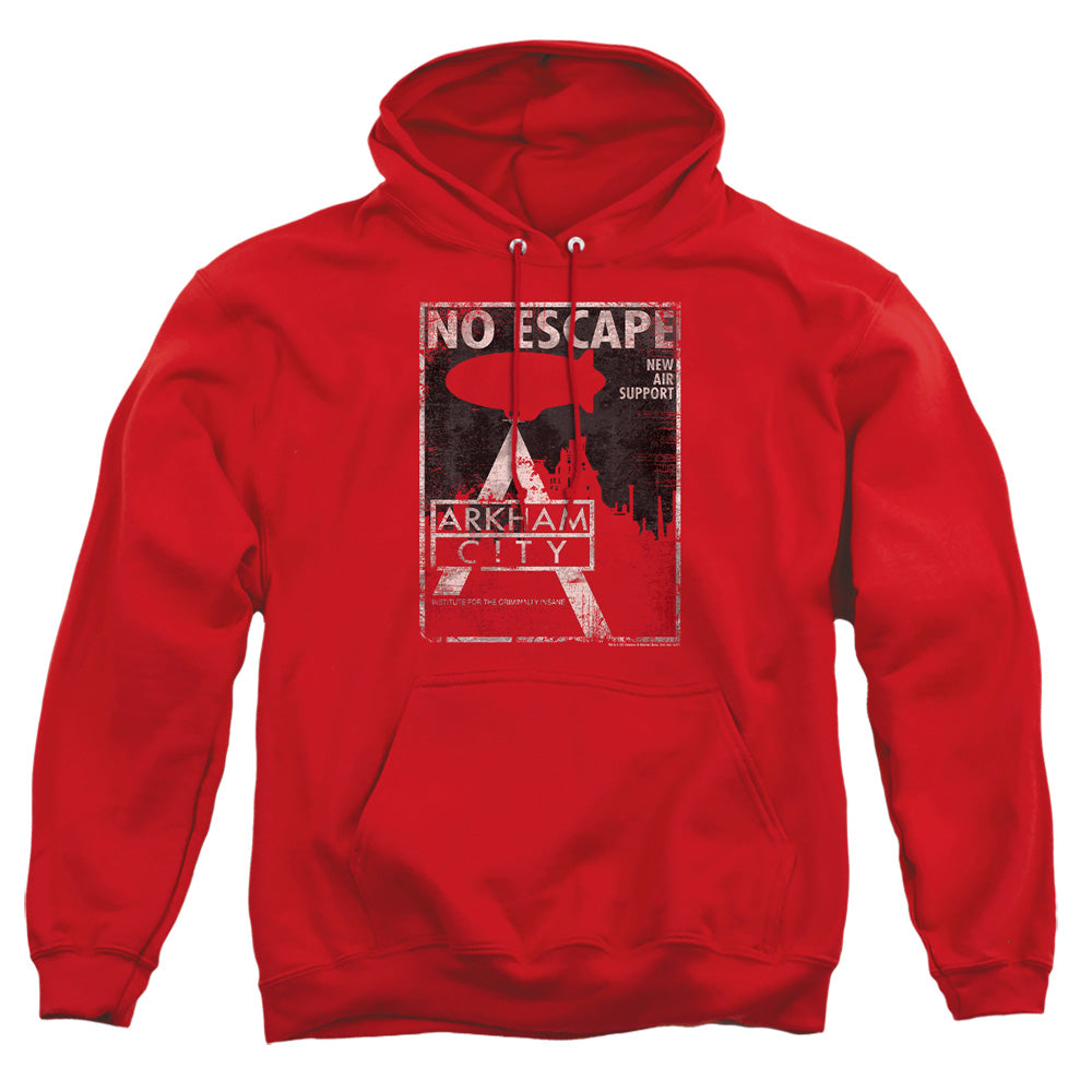 Arkham City No Escape Mens Hoodie Red
