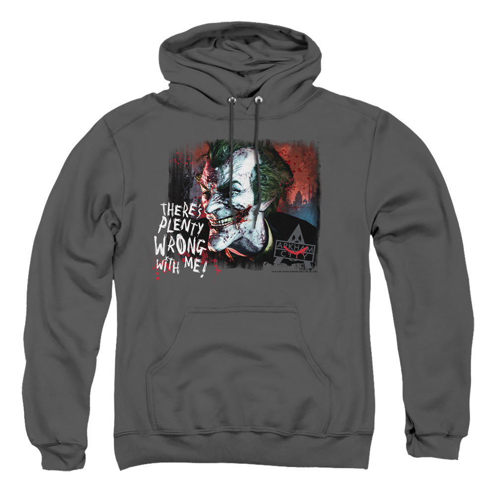 Arkham City Plenty Wrong Mens Hoodie Charcoal