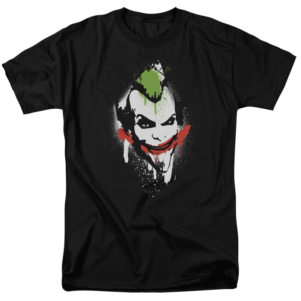 Arkham City Spraypaint Smile Mens T Shirt Black