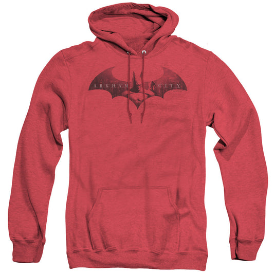 Arkham City In The City Heather Mens Hoodie Red