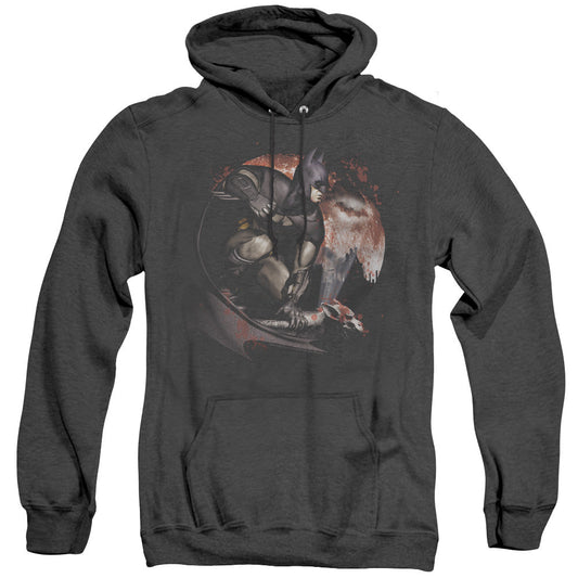 Arkham City Blood Moon Heather Mens Hoodie Black