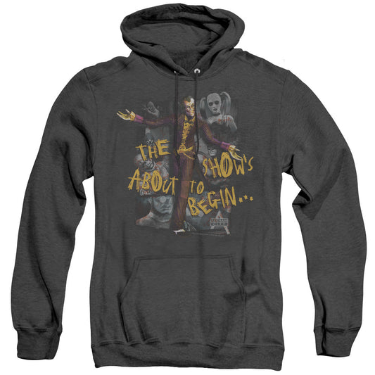 Arkham City About To Begin Heather Mens Hoodie Black