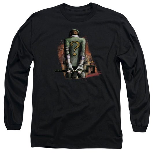 Arkham City Riddler Convicted Mens Long Sleeve Shirt Black