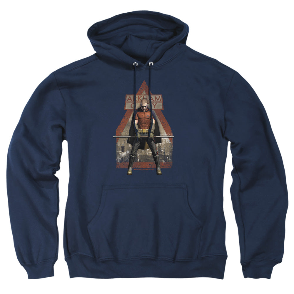 Arkham City Arkham Robin Mens Hoodie Navy