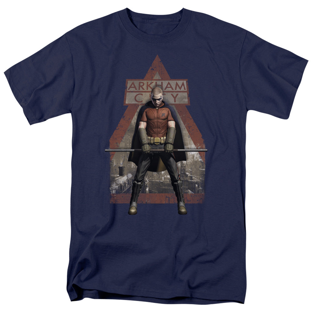 Arkham City Arkham Robin Mens T Shirt Navy