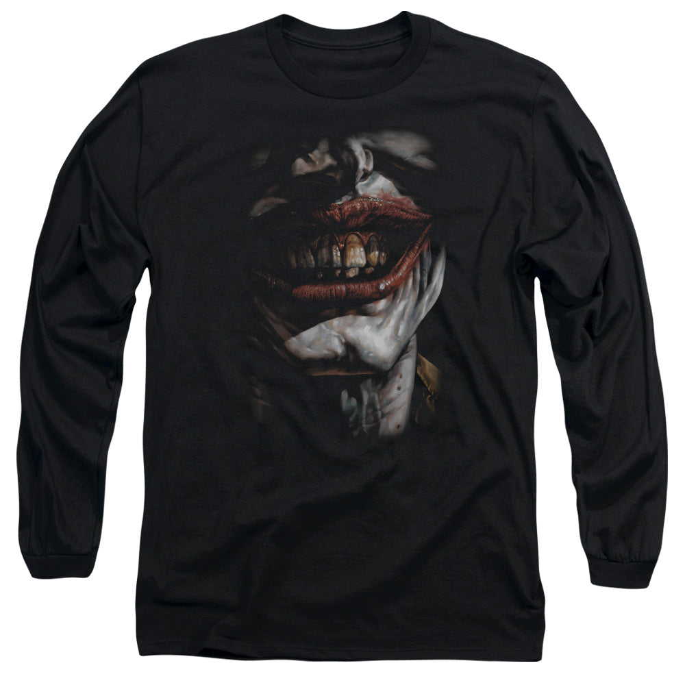 Batman Smile Of Evil Mens Long Sleeve Shirt Black
