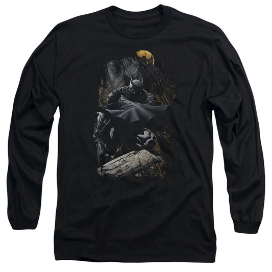 Batman Sweeping Cape Mens Long Sleeve Shirt Black
