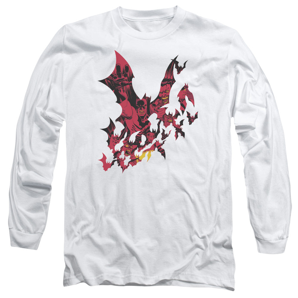 Batman Broken City Mens Long Sleeve Shirt White