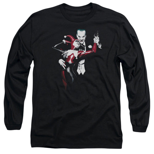 Batman Harley And Joker Mens Long Sleeve Shirt Black